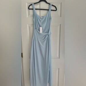 NWT Petal & Pup - Nadea Faux Wrap Maxi Dress - Blue